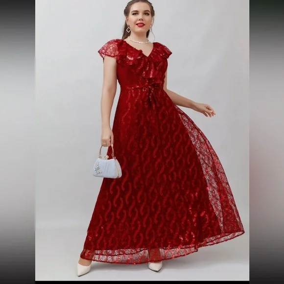 Shein Dresses | Shein Dress Nwt Sz 5X (22) | Color: Red | Size: 22 | Jerseygirlsales's Closet Shein Dresses | Shein Dress Nwt Sz 5X (22) | Color: Red | Size: 22 | Jerseygirlsales's Closet